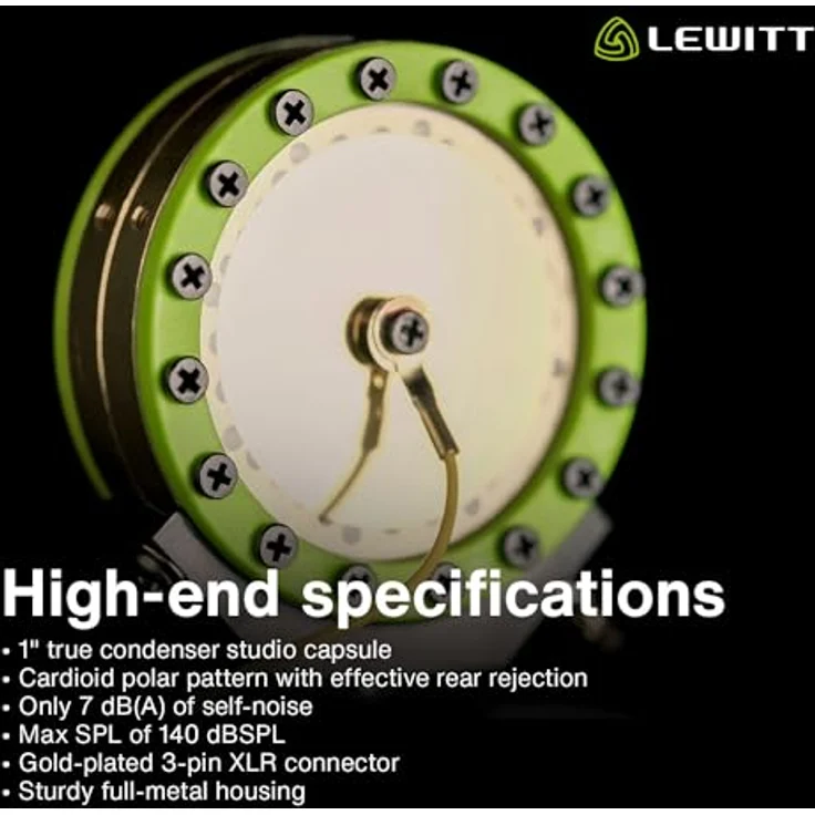 Lewitt LCT 440 PURE Großmembran Kondensatormikrofon inkl. Spinne – Bild 5