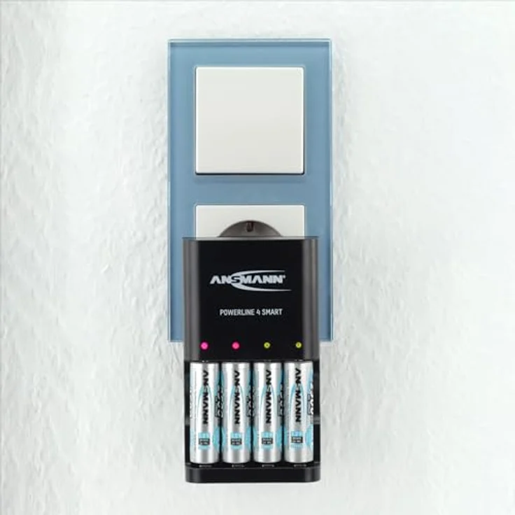 ANSMANN Batterieladegerät für 4x NiMH AA-AAA Akkus & wiederaufladbare Batterien - Automatik Akku Ladegerät mit Repair-Modus für Akkubatterien - Powerline 4 Smart Batterie Ladegerät – Bild 6