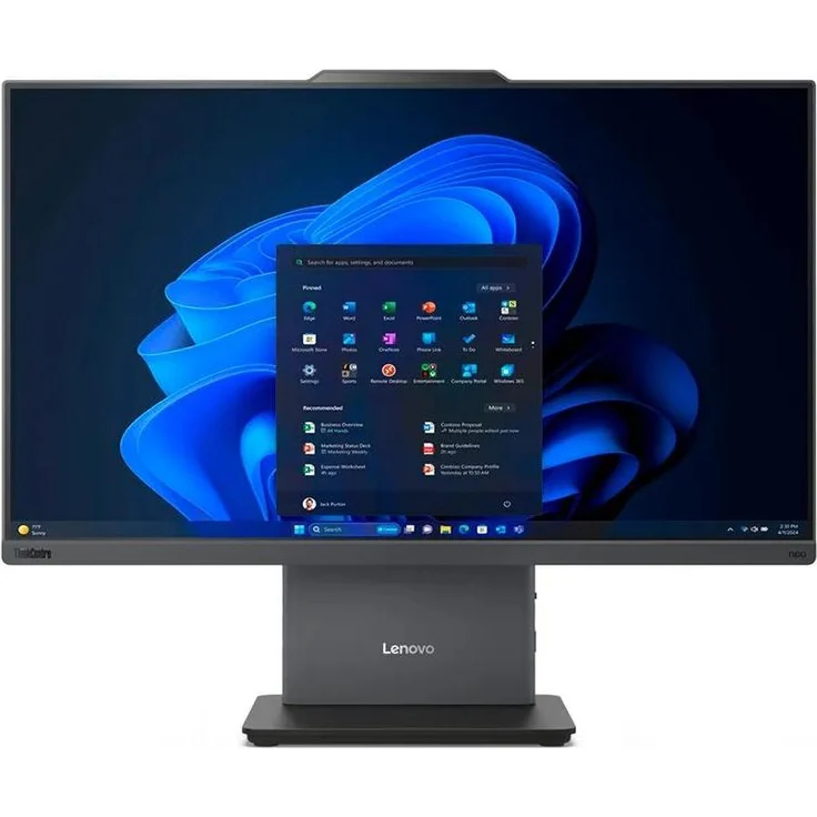 Lenovo ThinkCentre neo 50a 24 Gen 5, All-in-One-PC mit 23.8" Touchscreen, Intel Core i5 210H, 16GB RAM, 512GB SSD, Luna Grey, Wi-Fi 6, Bluetooth 5.2