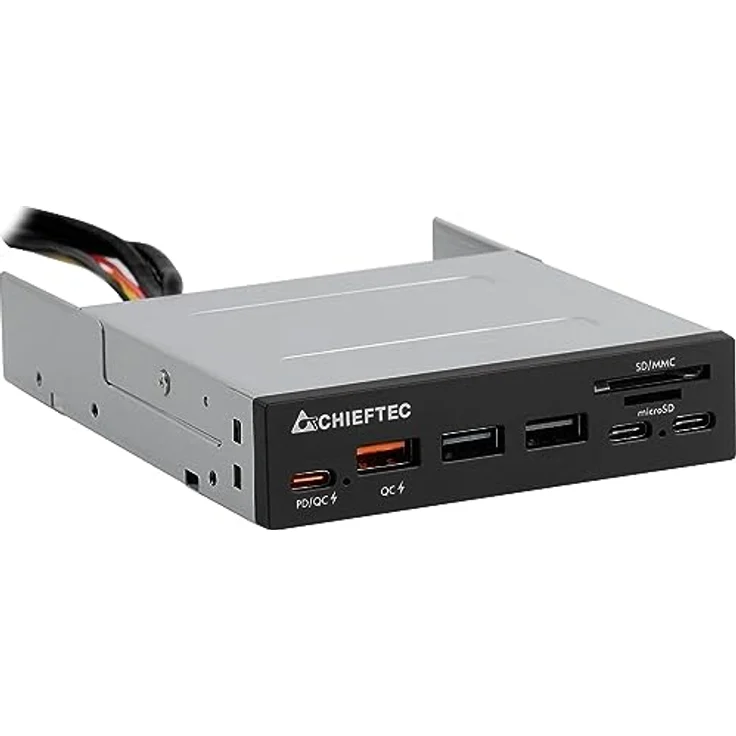 Chieftec CRD-908H, multifunktionaler Kartenleser mit USB 3.2 Gen1, 6 Anschlüssen, schwarz – Bild 1