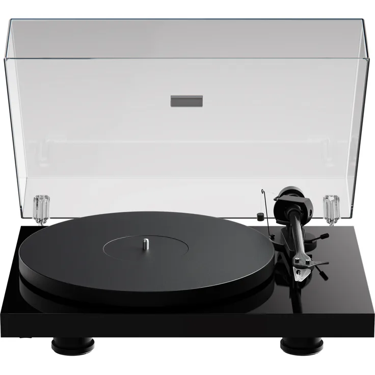 Pro-Ject Debut EVO 2 Plattenspieler, Hochglanz-Schwarz, Riemenantrieb, 33/45 U/min, 8,6" Carbon-Tonarm, höhenverstellbare Füße