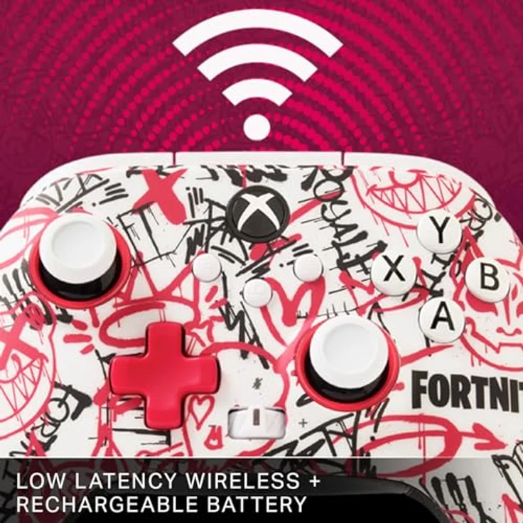 PowerA Wireless Controller - Fortnite Special Edition, kabelloser Gaming Controller mit 30 Stunden Akkulaufzeit, rot/weiss für Xbox Series X, Xbox One S, Xbox Series S, Xbox One X und Windows – Bild 7