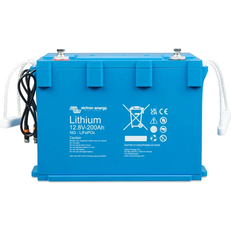 Victron Energy Lithium-NG Batterie 200Ah 12,8V mit integriertem Shunt und BMS, hohe Effizienz, IP65 Schutzklasse