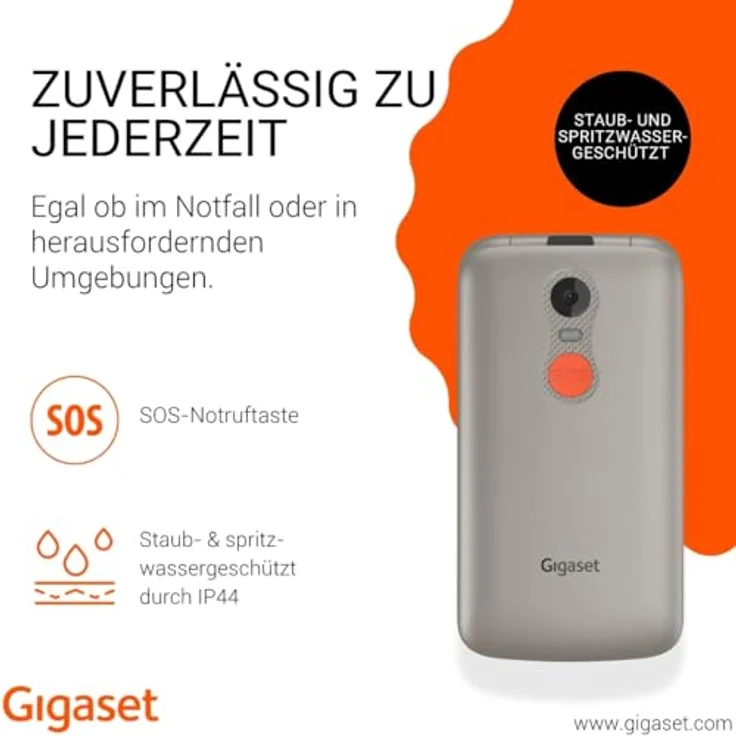Gigaset GL595 2G Smartphone mit 2,8" TFT-Farb-Display, 0,3 MP Kamera, Single SIM, Titanfarben, versandkostenfrei – Bild 3