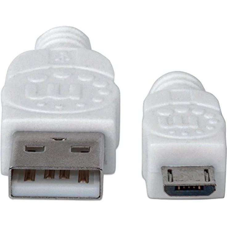 Manhattan Hi-Speed - USB-Kabel - USB Typ A, 4-polig (M) - 5-polig Micro-USB Typ B (M) - 1,8m (USB/USB2.0) - geformt - weiß (324069) – Bild 4