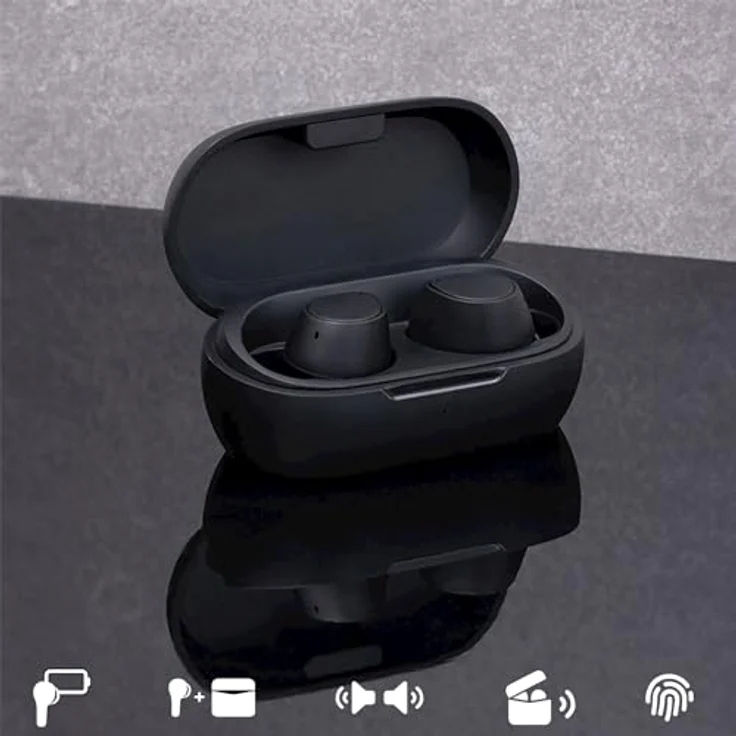 FOREVER Maxlife MXBE-04 TWS, Kabellose Bluetooth 5.3 In-Ear Ohrhörer mit Touch-Steuerung und Tragbarem Ladecase, Schwarz – Bild 3