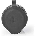 NEDIS SmartLife - WLAN Smart Stecker - IP44 - Typ F (CEE 7/7) - Integriert SmartLife App - Kompatibel mit Amazon Alexa & Google Home WIFIPO110FBK Schwarz, 70 mm