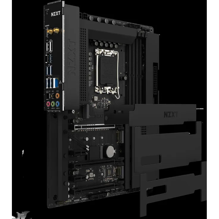NZXT N7 Z790 Matte Black ATX Motherboard, Intel Z790 Chipsatz, LGA 1700, DDR5 bis 128 GB, Wi-Fi 6E, RGB-Beleuchtung