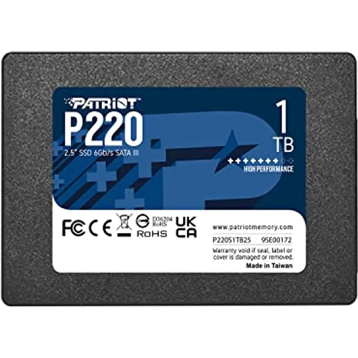 Patriot Memory P220 Internes Solid State Drive 1TB SSD SATA 3 2,5 Zoll