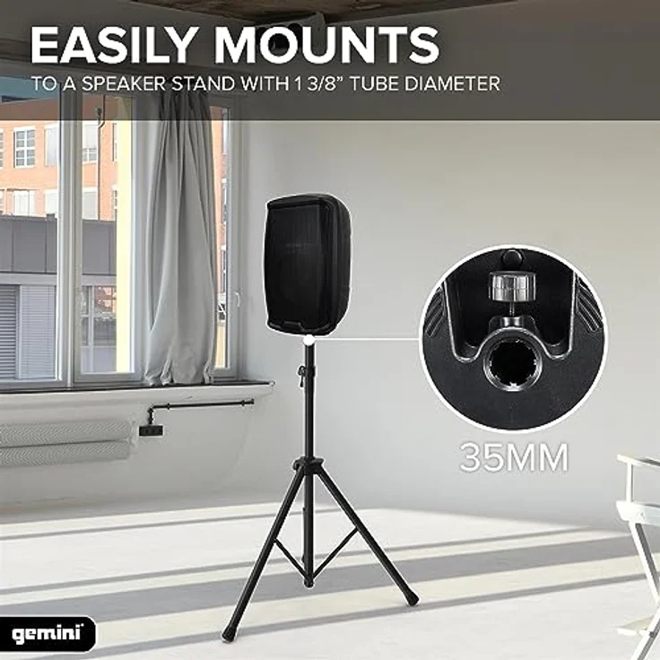 Native Gemini AS-2108BT, Bluetooth Lautsprecher mit 8-Zoll-Tieftöner und integriertem Mediaplayer, Netzbetrieb, Schwarz – Bild 6