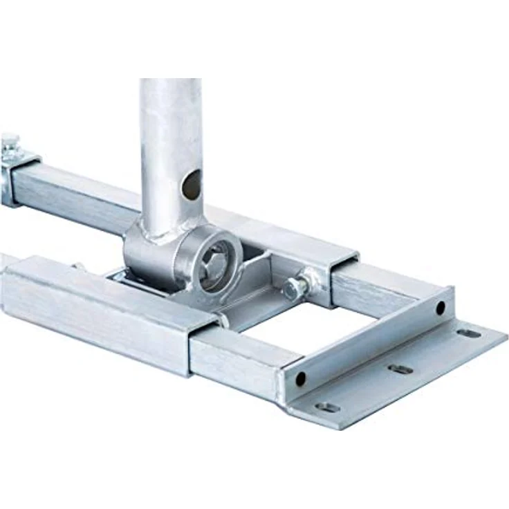 Premium X Deluxe X130-48 Dachsparrenhalter, 130 cm Mast Sparren-Halterung für Sat-Antenne, feuerverzinkter Stahl, schwarz, mit Aluminium-Dach-Abdeckung und Gummitülle – Bild 2