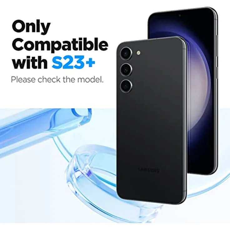 Spigen Glas.tR EZ Fit Schutzfolie für Samsung Galaxy S23 Plus, 2 Stück, Kratzfest, Kristallklar, 9H Härte, Oleophobe Beschichtung – Bild 2