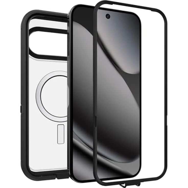 OtterBox Defender Pro XT Clear Magnets für Google Pixel 10 Pro XL, robuste Smartphone-Hülle in Schwarz und Transparent, Fallsicherheit bis 1,22 m – Bild 4