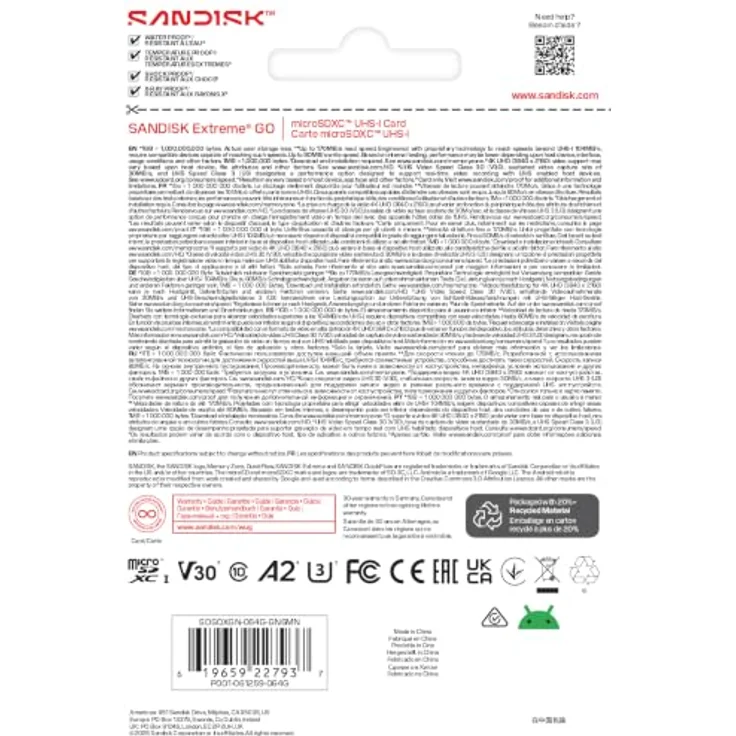SanDisk Extreme Go, microSDHC UHS-I Karte mit 64 GB, A2, Video Class V30, UHS-I U1 – Bild 4