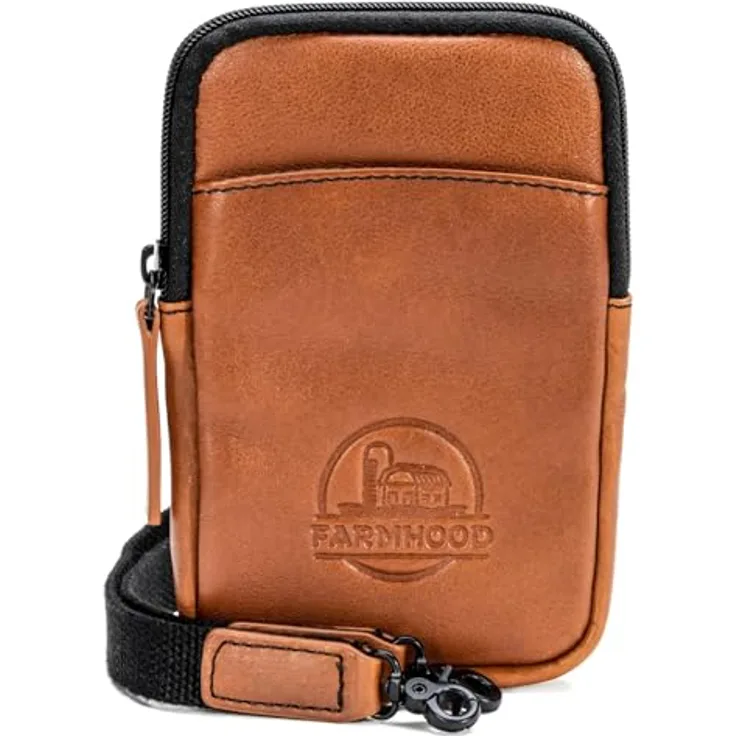 Farmhood Smartphone-Hülle Memphis, Leder mit Steckfach und hochwertiger Innenausstattung