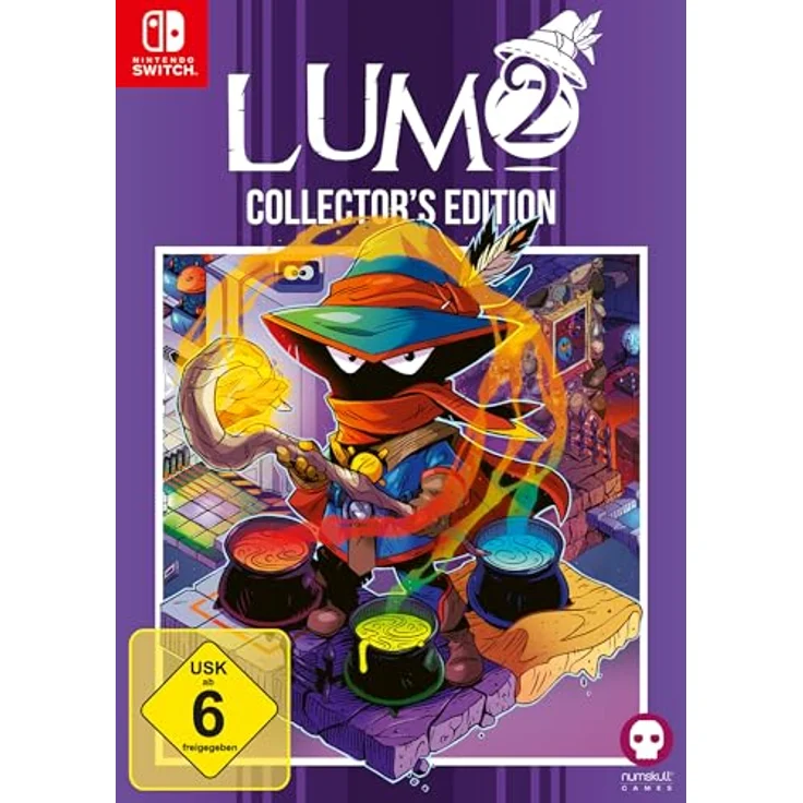 NUMSKULL GAMES Lumo 2 Collector's Edition, Nintendo Switch Spiel mit Retro-Jump'n'Run und Sammelobjekten, inklusive BSO-Kassette, Poster und Abzeichen in Sammlerbox – Bild 1