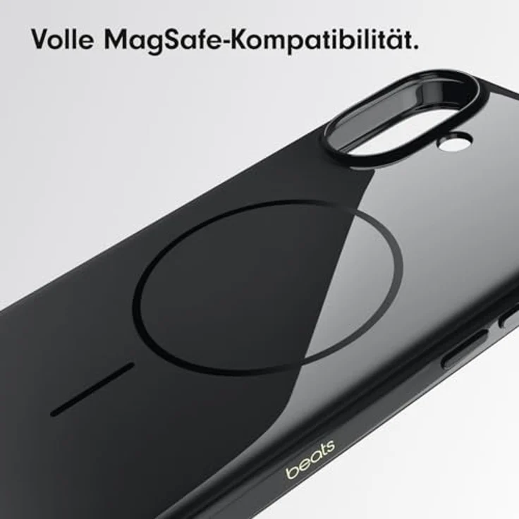 beats Case iPhone 16 - MagSafe, Kratzfeste Schutzhülle, passgenau, Innenfutter aus Mikrofaser - Samtschwarz – Bild 3
