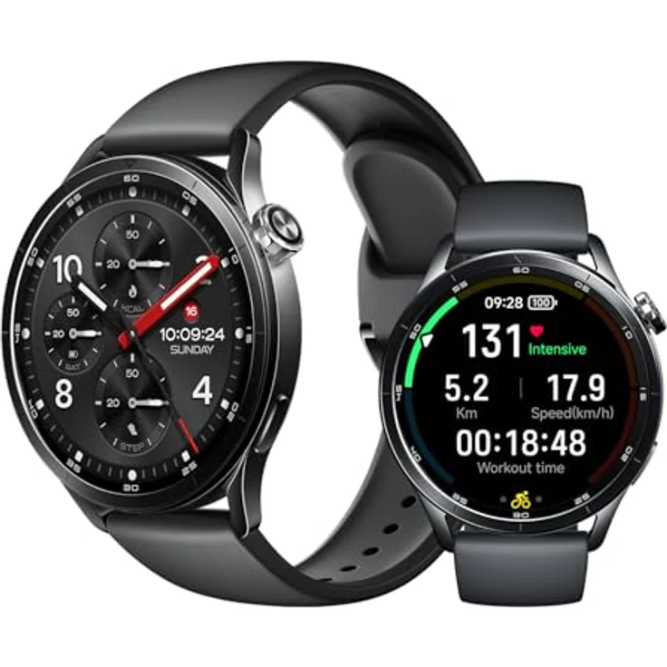 XIAOMI Watch S5 46 Smartwatch, Fluorkautschuk, 140-210 mm, Schwarz – Bild 1