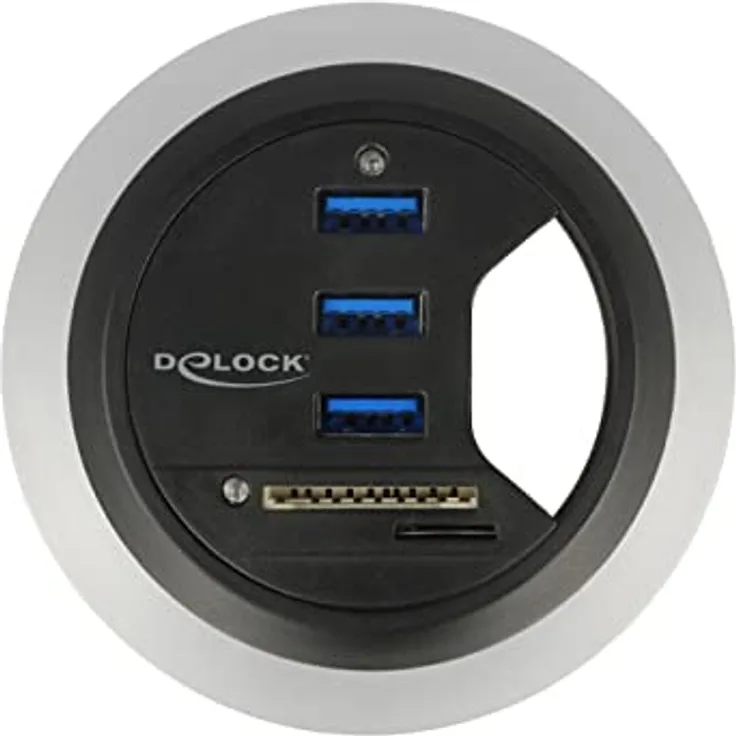 DeLOCK 62869 USB 3.0 Tisch-Hub 3x USB 3.0 Ports + Card Reader
