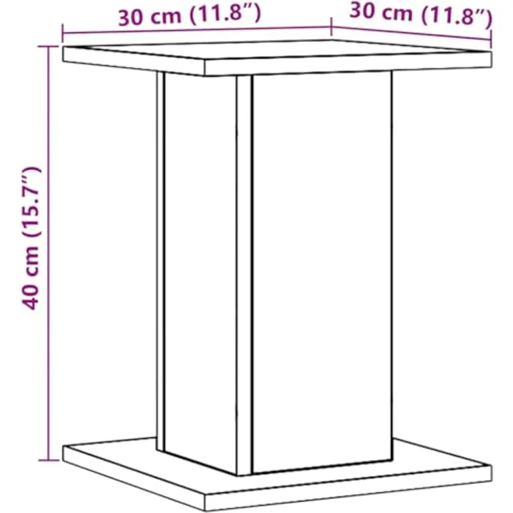 vidaXL Lautsprecherständer 2 STK., Hoher Boxenständer aus Artisan-Eiche, robuste Oberfläche, verbessertes Audio-Hörerlebnis – Bild 3