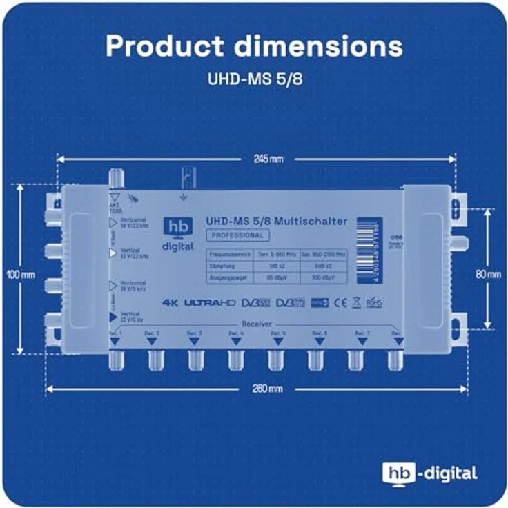HB-DIGITAL Multischalter UHD-MS 5/8 – Bild 6