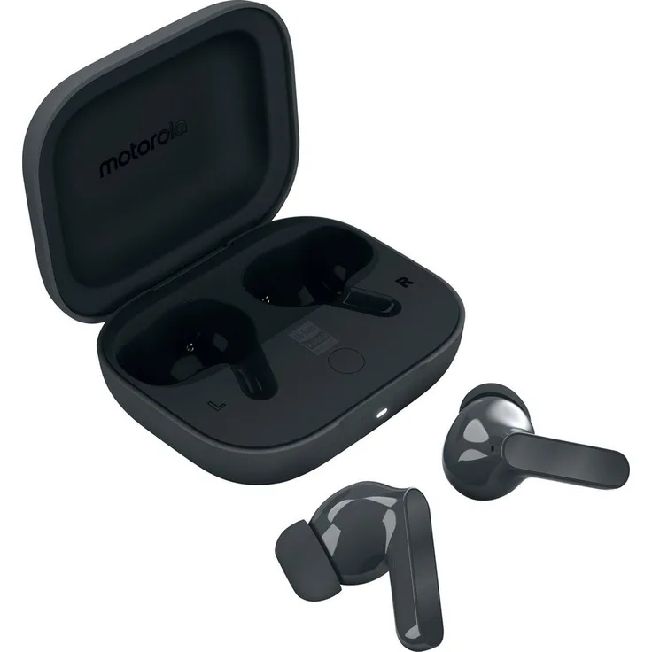 Motorola Moto Buds Bass, Wireless In-Ear-Kopfhörer mit Active Noise Cancelling (ANC), Bluetooth, schwarz