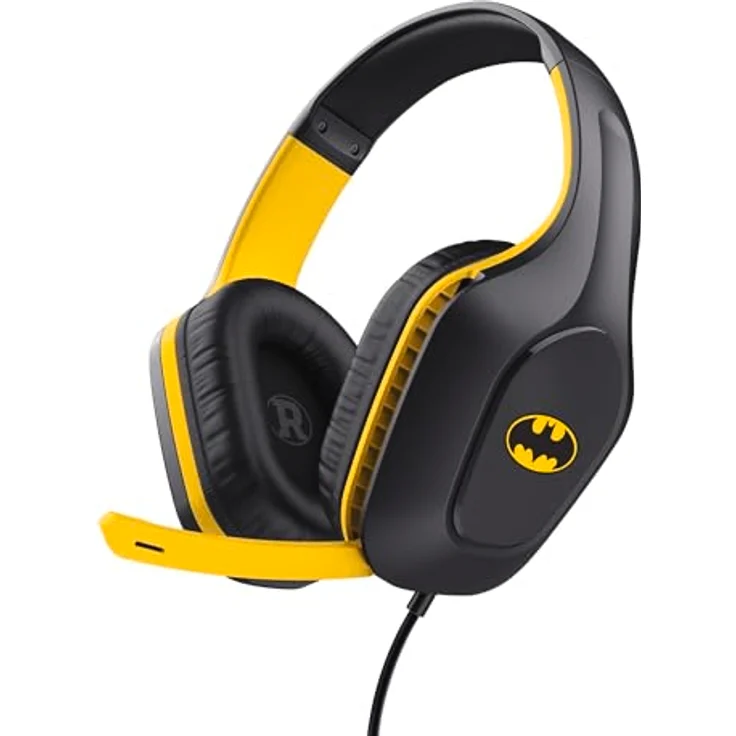 GXTrust Zirox Batman Gaming Headset, Over-Ear mit 50-mm-Treibern und Mikrofon klappbar, 3.5mm, Schwarz – Bild 1