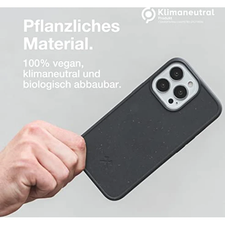 Woodcessories - Magnetische Handyhülle kompatibel mit iPhone 14 Pro Hülle mit Magnet schwarz - Plastikfrei, nachhaltig – Bild 4