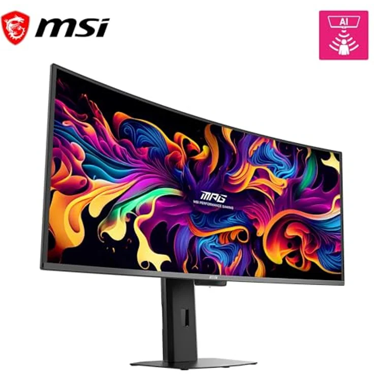 MSI MPG 341CQR X36 Gaming-Monitor, 34 Zoll UWQHD (3440x1440, 1800R), 5. Gen QD-OLED, 360Hz, 0,03ms Reaktionszeit, HDR Customization, Schwarz – Bild 4