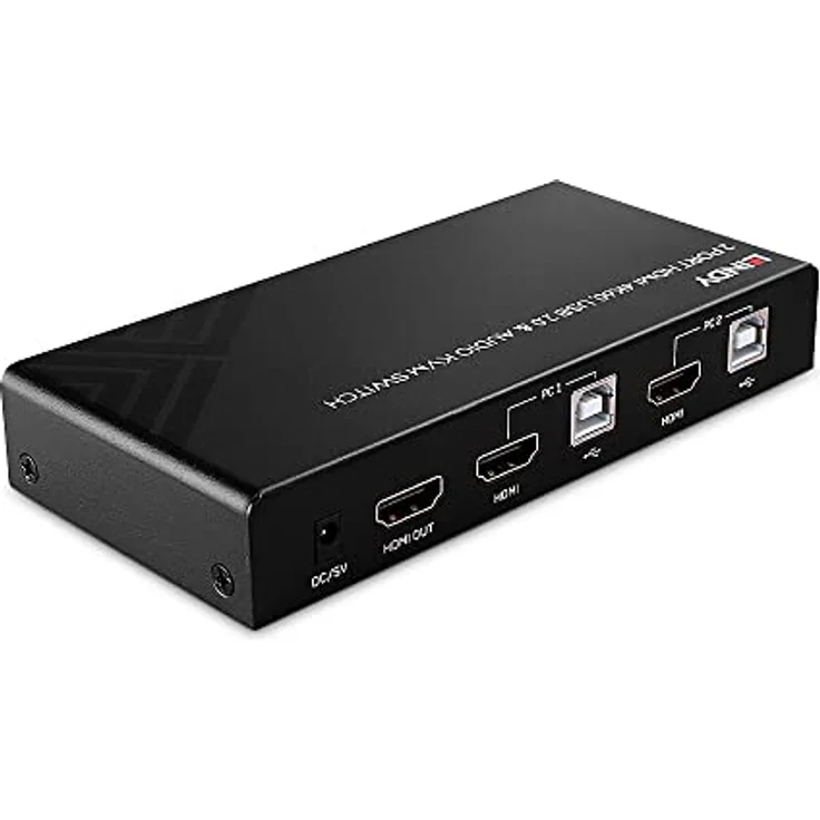 LINDY 32809 HDMI Switch und KVM 4K60, USB 2.0 und 2-Port Audio – Bild 3