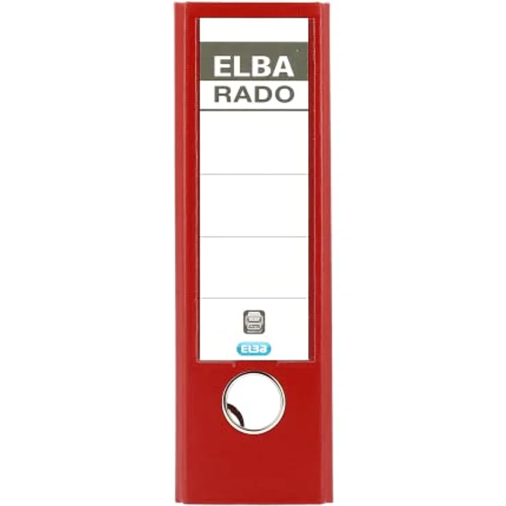 ELBA Aktenordner rado plast, DIN A5 hoch, 7,5 cm Rückenbreite, mit Raumsparschlitzen, Griffloch, Blattniederhalter, PVC außen, blau – Bild 2