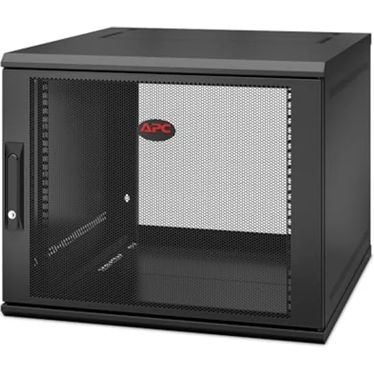 APC Wandschrank AR109SH6 19 / 9HE / Schwarz (10.86 HE), Serverschrank, Schwarz