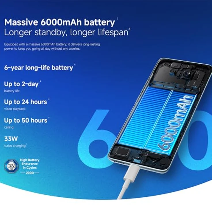 Xiaomi Redmi Note 15 NFC 4G DS 8/256GB Gletscherblau MZB0MOIEU (256 GB, Glacier Blue, Gletscherblau, 6.77", 4G), Smartphone, Blau – Bild 3