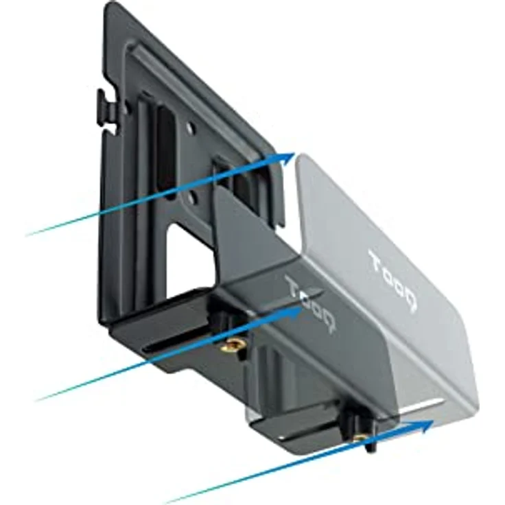 TooQ TQMPM4776 Universal-Wandhalterung für Media Player, Router, MiniPC, max. 5 kg, einstellbar 47-76 mm, schwarz – Bild 3