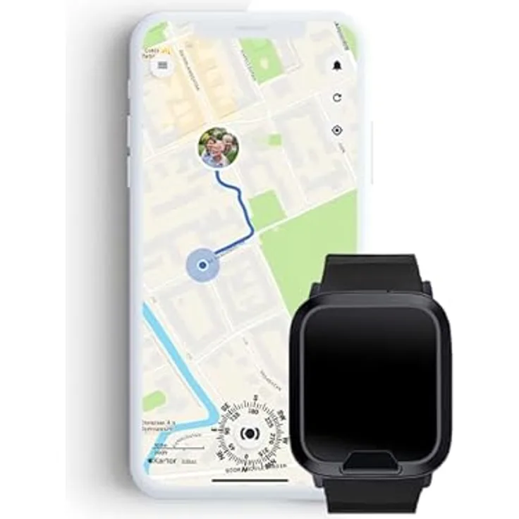 MiniFinder Watch GPS-Sicherheitsuhr mit Sturzalarm, Herzfrequenz- & O2-Messung, Anruffunktion & Echtzeitüberwachung via App