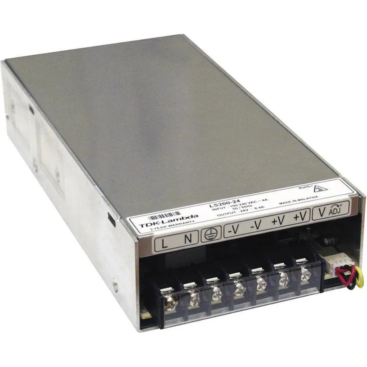 TDK Lambda LS, AC/DC-Einbaunetzteil (200 W) mit Konvektionskühlung und 12 V/DC Ausgangspannung