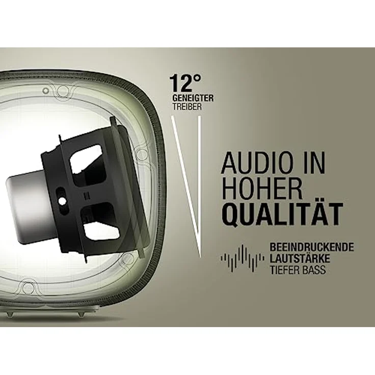 Fresh 'n Rebel Bold L2, kabelloser Bluetooth-Lautsprecher, IPX7 wasserdichter Lautsprecher mit klarem Sound, tiefen Bässen und kräftiger Lautstärke, Party-Modus, 22 Stunden Spielzeit (Dried Green) – Bild 3