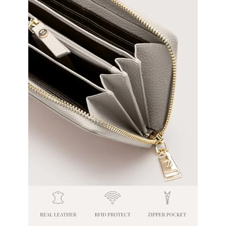 Lazarotti Bologna Leather Smartphone-Hülle, Leder mit 16 Kreditkartenfächern, schwarz – Bild 2