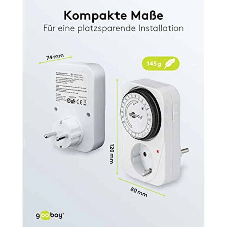 Goobay 2er Pack Zeitschaltuhr mechanischer Timer, 2) (Pack of 2) – Bild 4