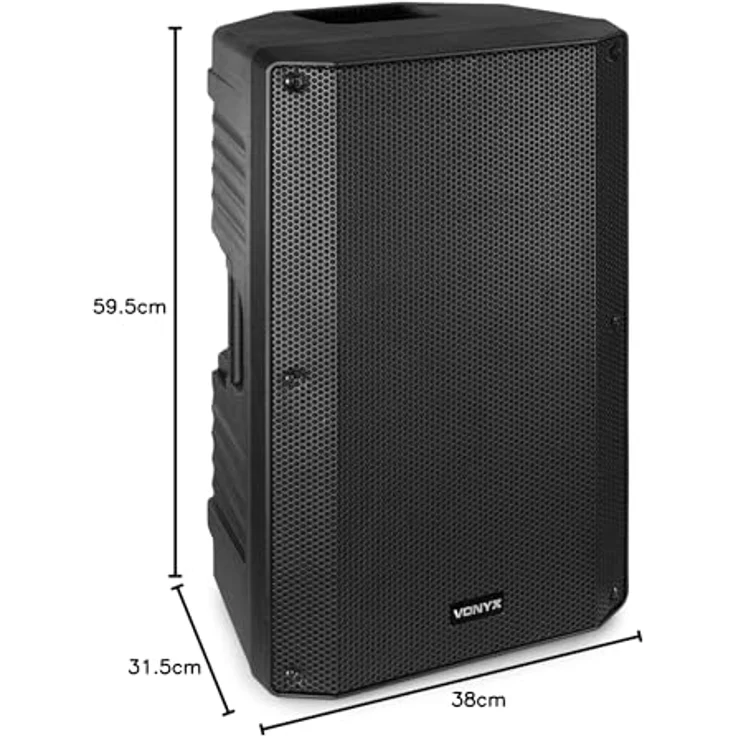 Vonyx VSA12BT, Bi-Verstärkter 800W 12" Standlautsprecher mit Multimedia-Player, Bluetooth und 5-Band-Equalizer, Schwarz – Bild 10