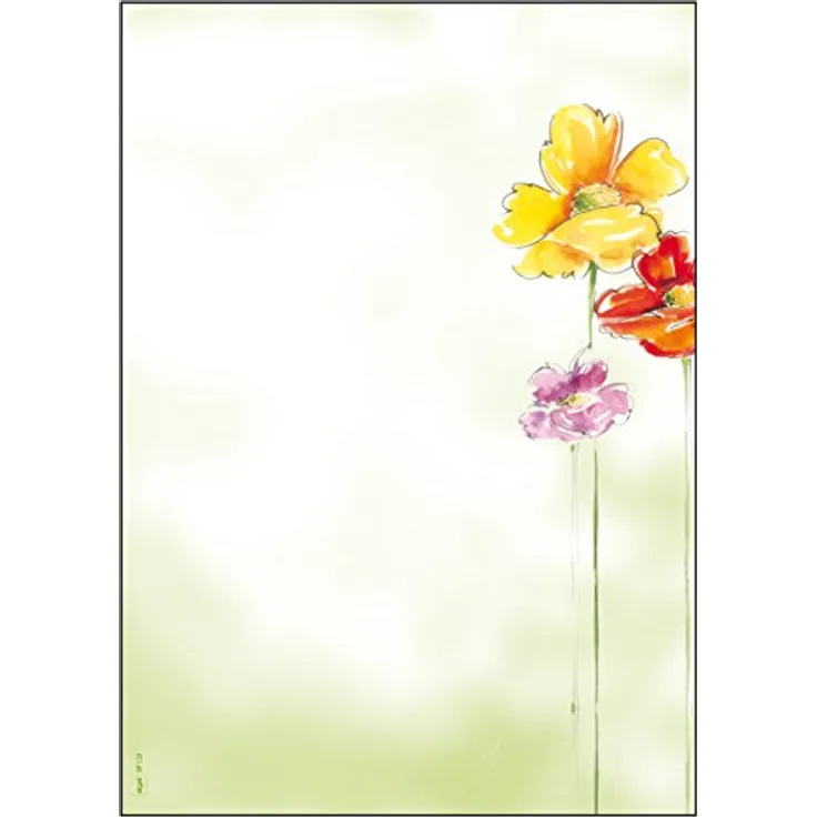 SIGEL DP123 Motiv-Papier "Spring Flowers", DIN A4, 90 g/m², 50 Blatt
