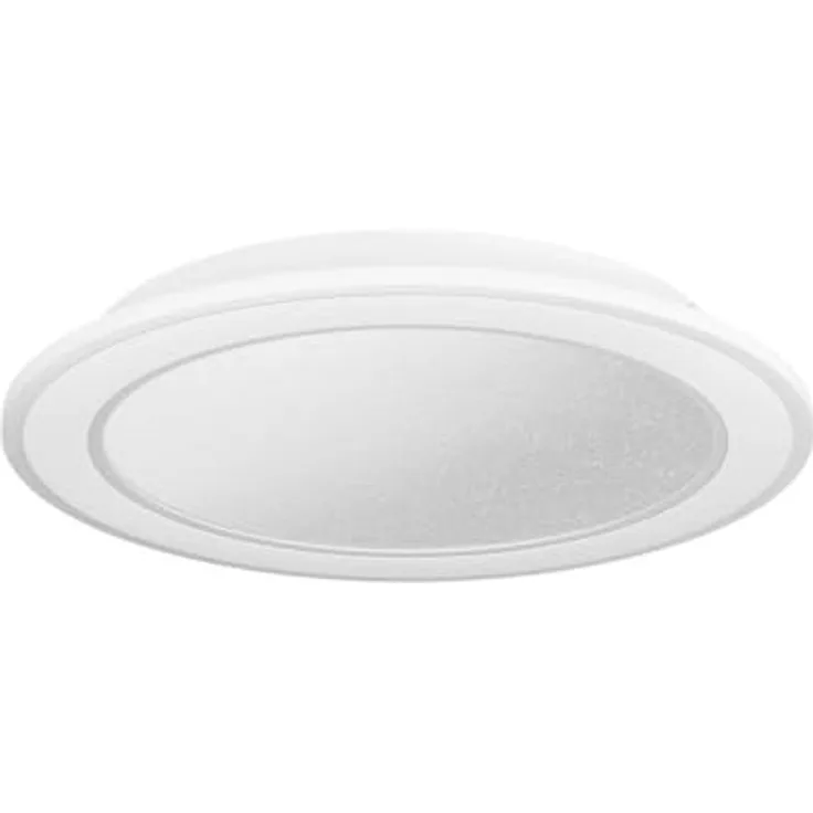 EGLO LED Deckenlampe Macchioni, dimmbar mit Fernbedienung, Kristall Deckenleuchte in Weiß, warmweiß-kaltweiß, ⌀ 38 cm