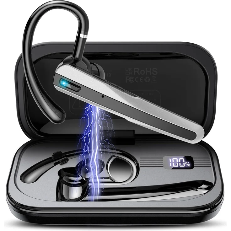 Sross Bluetooth Headset, In-Ear-Kopfhörer mit Dual Noise Cancelling, 10 mm Treiber, Bluetooth 5.4, IPX5 Schutz, bis zu 120 h Standby