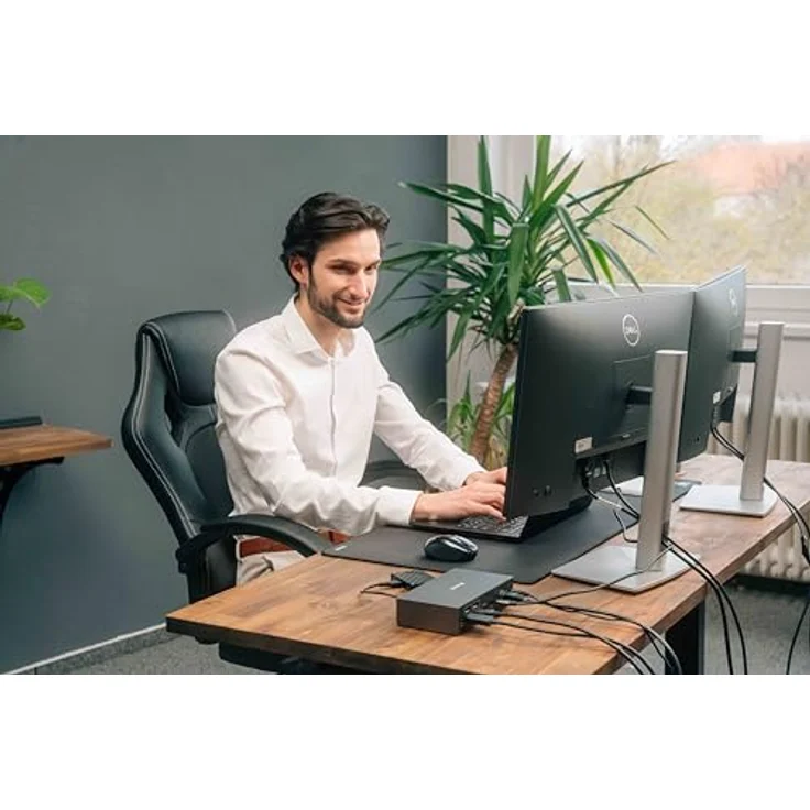 Verbatim USB-C Pro Docking Station, 17-in-1 Hub, Multiport Adapter zu HDMI 4K und 8K, USB-A und USB-C, PD 100 W, AUX, Card Reader, für Mac / Windows Laptop, schwarz – Bild 4