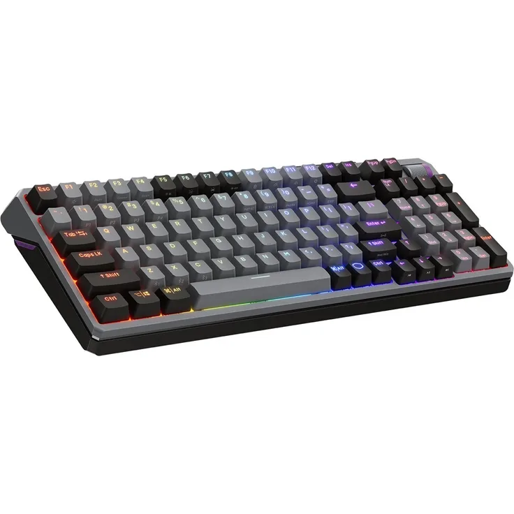 Cooler Master MK770, Hybrid Wireless Gaming Tastatur in Schwarzgrau mit programmierbaren Tasten und Box V2 Rot, US-Version