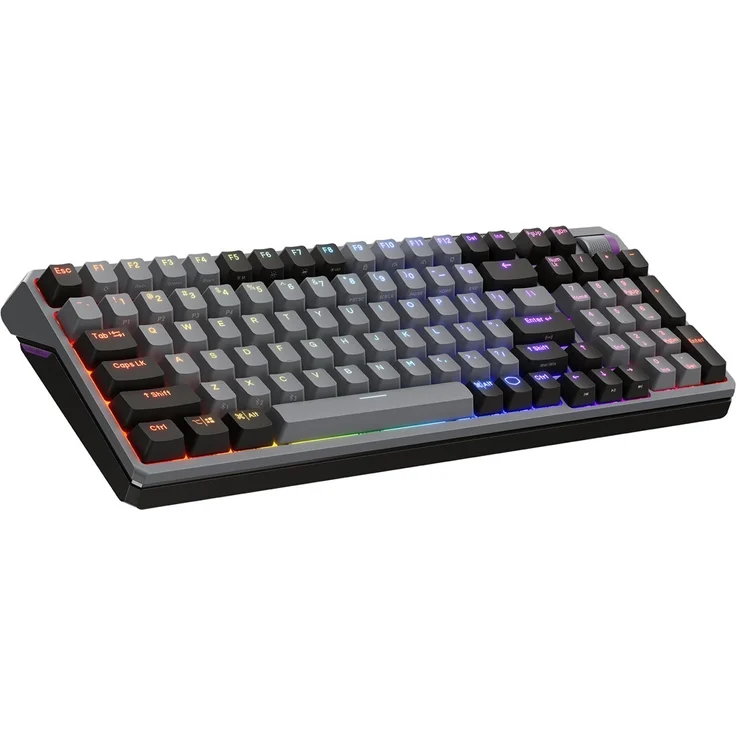 Cooler Master MK770, Hybrid Wireless Gaming Tastatur in Schwarzgrau mit programmierbaren Tasten und Box V2 Rot, US-Version