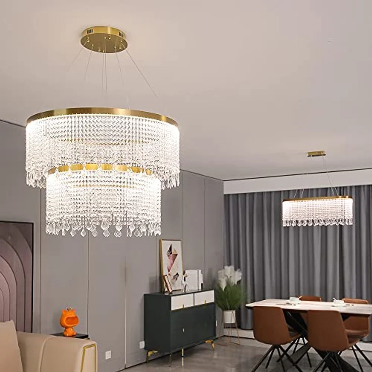 Eurotondisplay LED Pendelleuchte Deckenleuchte 2022 mit Fernbedienung, dimmbar, A+ LED, 300x800, kaltweiß-warmweiß (2021) – Bild 4