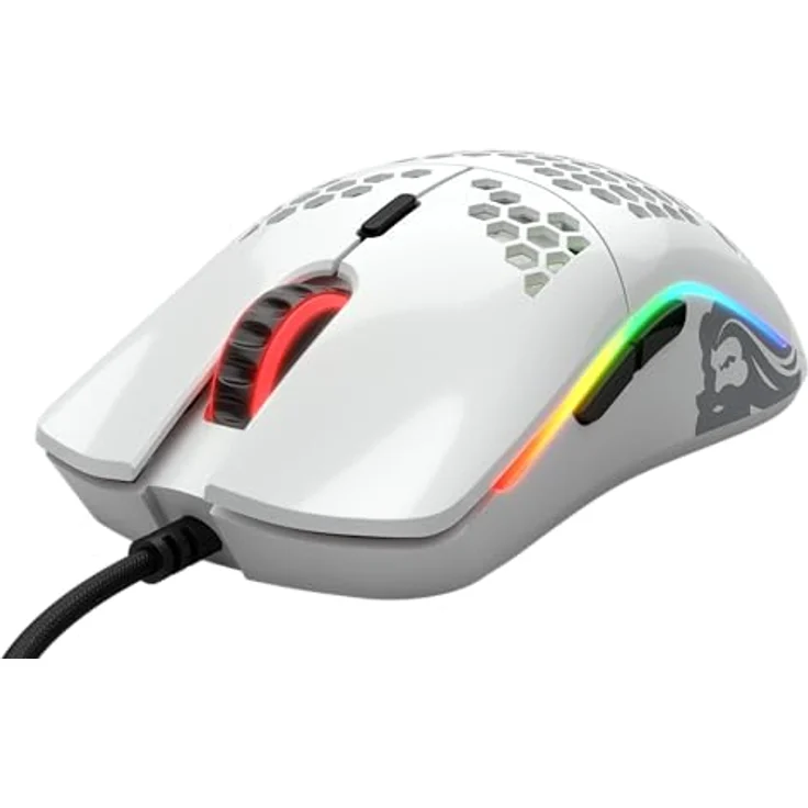 Glorious PC Gaming Race Model O Gaming-Maus mit Kabel, Weiß Glänzend – Bild 3