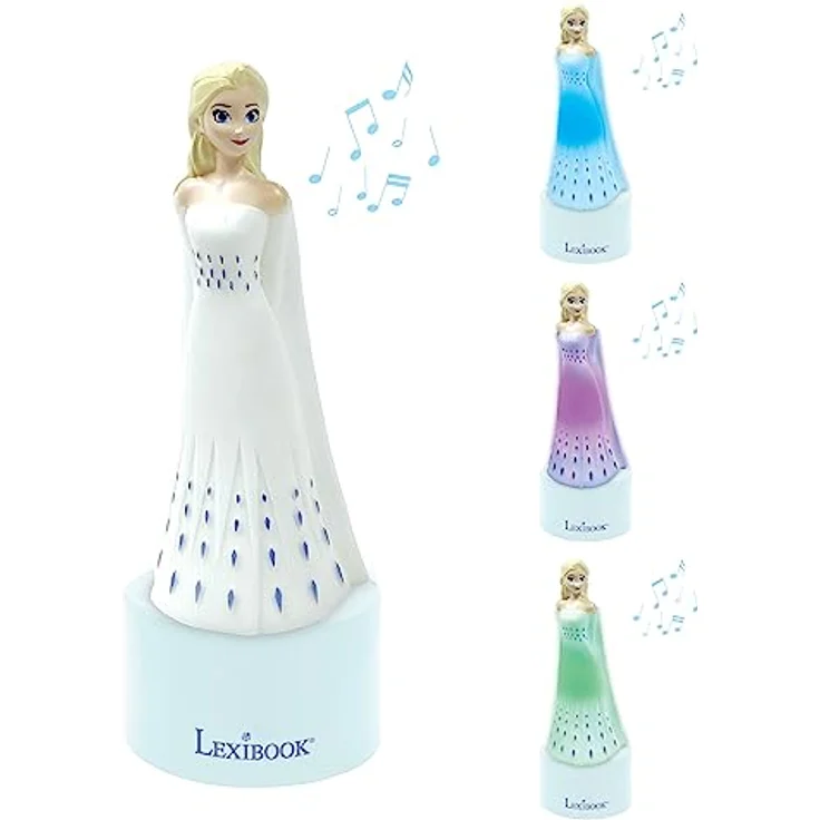 Lexibook Nachtlicht mit Disney Frozen Lautsprecher, 2-in-1 mit LED Night Light, blau – Bild 4