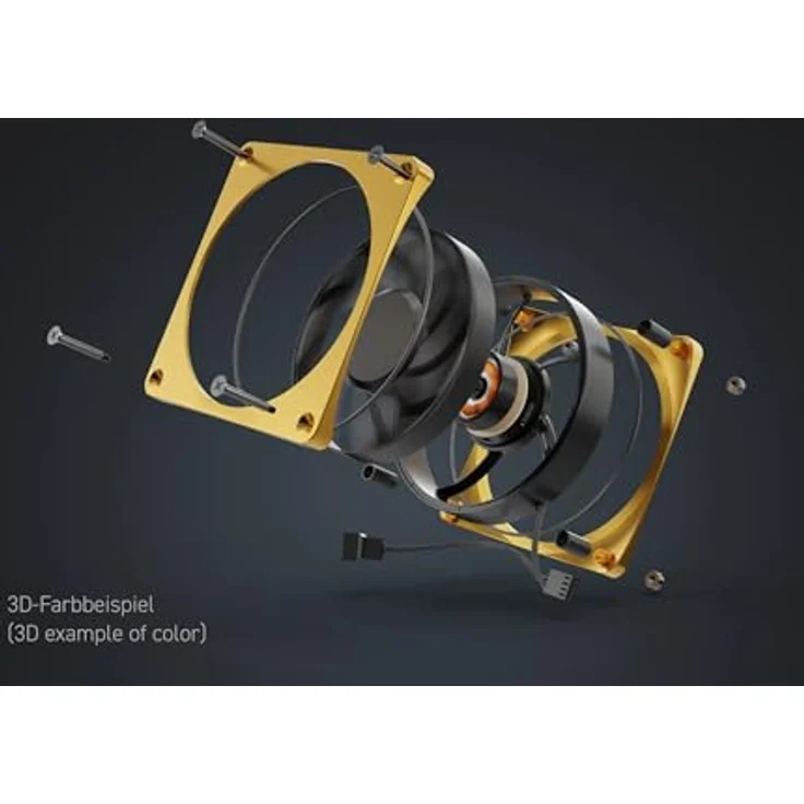 Alphacool Apex Stealth Metall (120 mm, 1 x), PC Lüfter, Gold – Bild 7